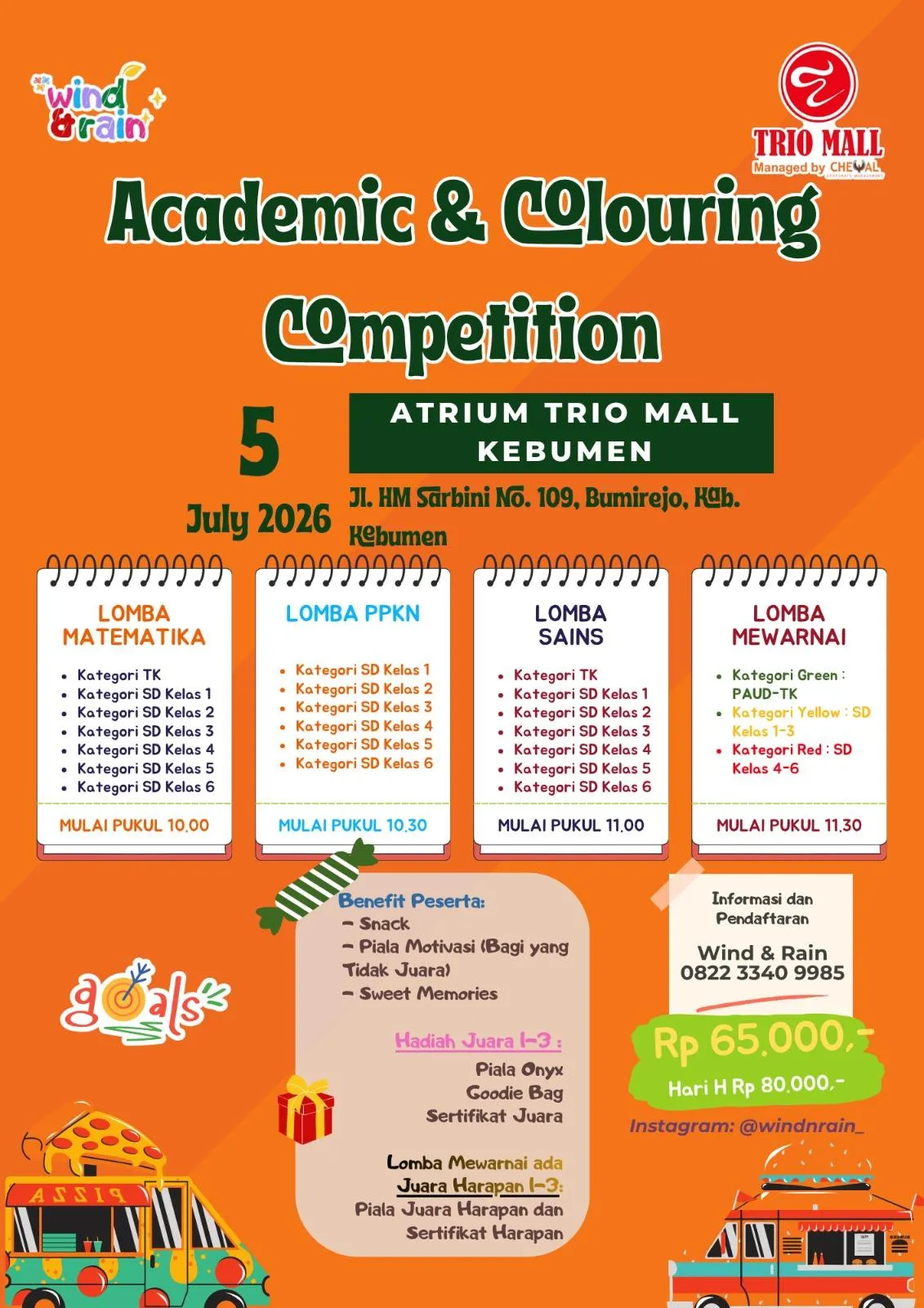 Academic & Colouring Competition Hadir di Trio Mall Kebumen